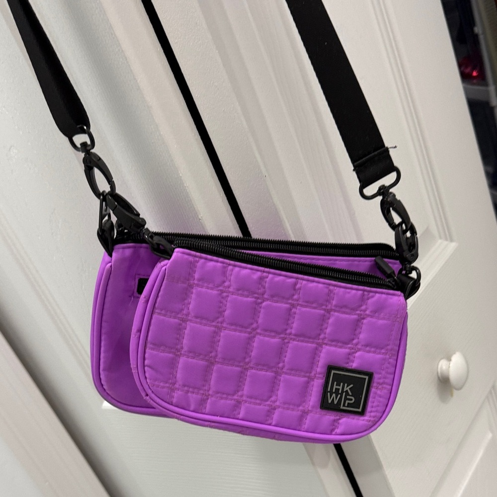 Purple Quilted Crossbody Bag